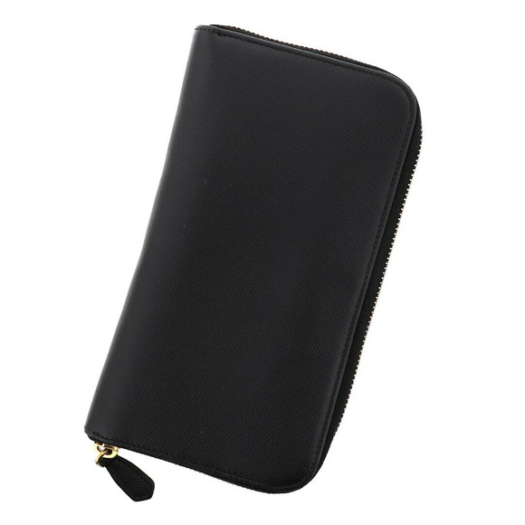 Prada Ribbon Fastener Long Wallet Safiano BlackBlack - Picture 6 of 6